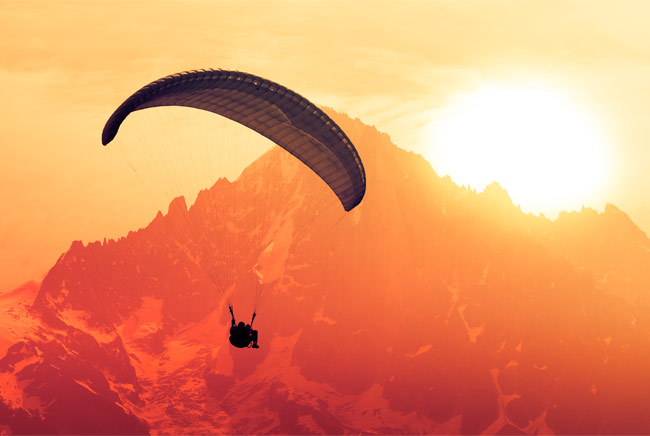 Fotomural vinilos parapente montañas